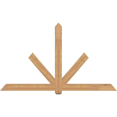 Ekena Millwork Kennewick Timber Gable Bracket, Western Red Cedar, 96"W x 56"H x 3 1/2"D x 5 1/2"F, 14/12 Pitch GBW096X56X0406KEN00SWR